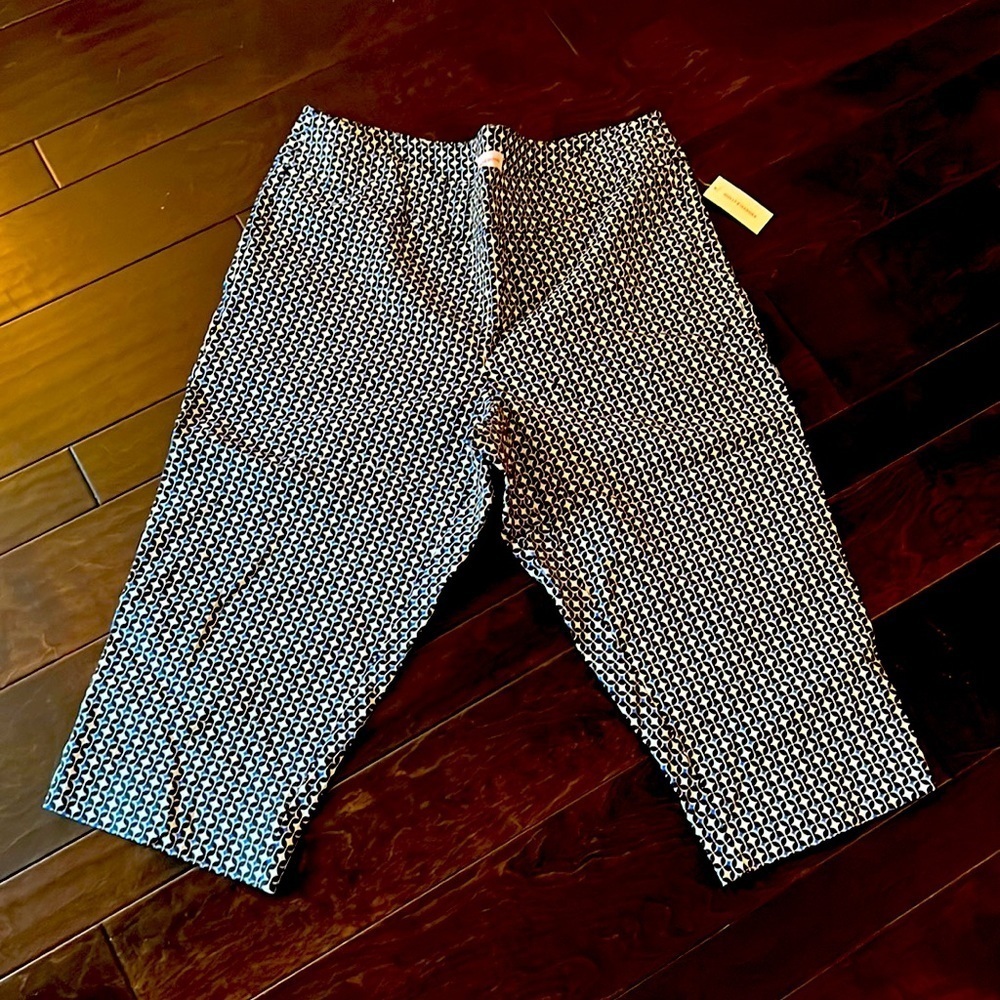 Molly & Isadora Capri cropped patterned pants NWT 22W